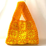 ニット・スクエア・バッグ - イエロー -