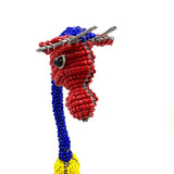 カラフル・ビーズ・ジラフ - レッド -