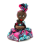 ドール・ママ&ベイビー - ピンク&ライトブルー -