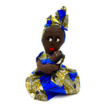 ドール・ママ&ベイビー - ブルー&ゴールド -