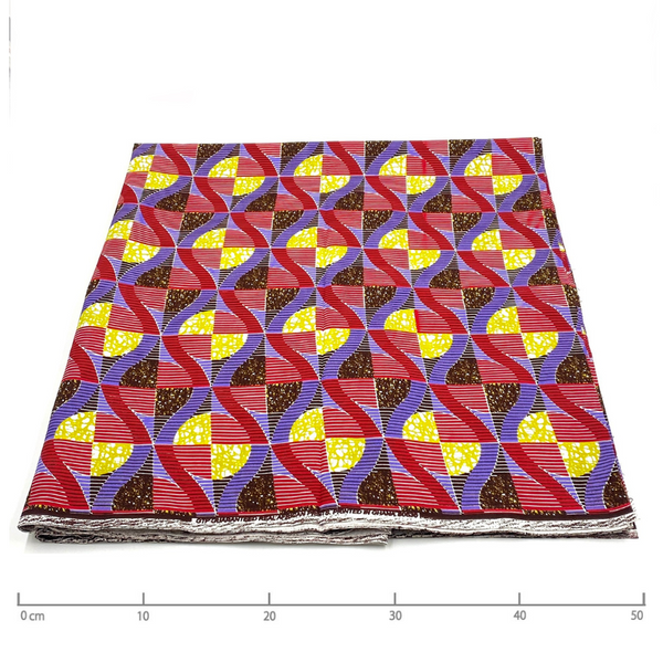 African print fabric -Square circle-
