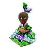 ドール・ママ&ベイビー - グリーン&ライトブルー -