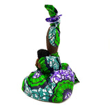 ドール・ママ&ベイビー - グリーン&ライトブルー -