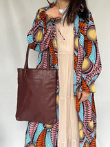 ステラ・レザートート - ダークブラウン -