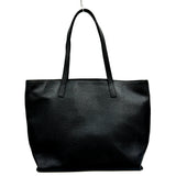 レザー・ブックトートL - ブラック -