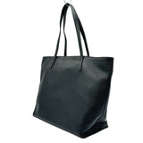 レザー・ブックトートL - ブラック -