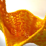 ニット・スクエア・バッグ - イエロー -