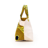 ランチトート - ビッグアイ・イエロー&ライムグリーン