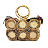 フルーツクロシェット・バスケットw/ミニアズマバッグ - ウォルナット -