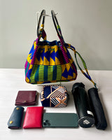 プリント・バルーンバッグ - 幾何学・森の万華鏡 -