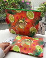 サファリポーチ(マチ付き)- Pineapple Rhino -