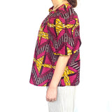 Gather blouse -Ladder Pink-