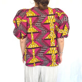 Gather blouse -Ladder Pink-