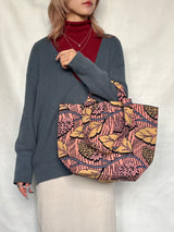 ファブリック・ブックトート - 桃霞 -