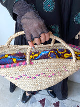 Uganda Simple Basket -Pink-