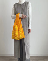 ニット・スクエア・バッグ - イエロー -