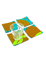 コースター (4枚セット) - サークルサークル・グリーン&グリーン-