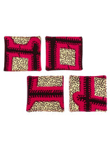 コースター (4枚セット) - キルティング・ピンク-