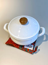 鍋敷き - ツバメ・イエロー&ピンク -