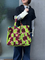Zakuzaku Tote -Metallic green-