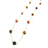 スターネックレス - オレンジ&ブラック -