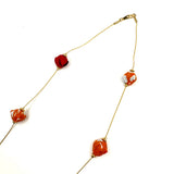 スターネックレス - オレンジ&ブラック -