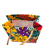 アフリカンプリント・テディベアw/ギフトバッグ - ナイト・ジャングル -