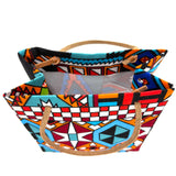 アフリカンプリント・テディベアw/ギフトバッグ - サンシャイン・モザイク -