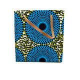 アフリカンプリント・テディベアw/ギフトバッグ - スカイ・ポップ -