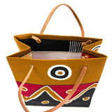 アフリカンプリント・テディベアw/ギフトバッグ - ルビー・トワイライト -