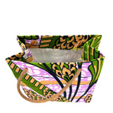 アフリカンプリント・テディベアw/ギフトバッグ - ピンク・ドリーム -