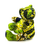 アフリカンプリント・テディベアw/ギフトバッグ - グリーン・フィレスト -