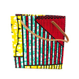 アフリカンプリント・テディベアw/ギフトバッグ - サンセット・トライブ -