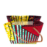 アフリカンプリント・テディベアw/ギフトバッグ - サンセット・トライブ -