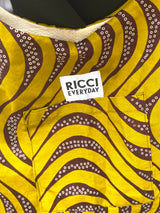 Kikoy eco circle white Fantasy yellow