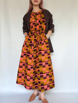 テントライン・ドレス - 幾何学・サバンナの目覚め -