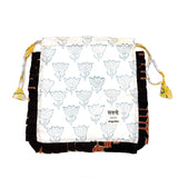 【saruche】ショッパーバッグM - ホワイト・チューリップ -