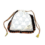 【saruche】ショッパーバッグM - ホワイト・チューリップ -