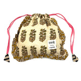 【saruche】ショッパーバッグM - リーフ・サンド -