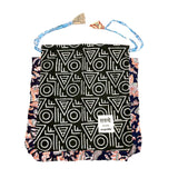 【saruche】ショッパーバッグM - トライバル・ブラック -