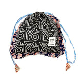 【saruche】ショッパーバッグM - トライバル・ブラック -