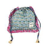 【saruche】ショッパーバッグM - ブルー・ブルーム -