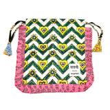 【saruche】ショッパーバッグS - エメラルド・ウェーブ -