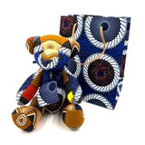 アフリカンプリント・ビッグテディw/ギフトバッグ - サファリスパイラル -