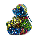 アフリカンプリント・ビッグテディw/ギフトバッグ - ネオンフォレスト -