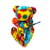 アフリカンプリント・ビッグテディw/ギフトバッグ - カラフルブーケ -