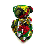 アフリカンプリント・ビッグテディw/ギフトバッグ - グリーンスピリット -