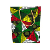 アフリカンプリント・ビッグテディw/ギフトバッグ - グリーンスピリット -