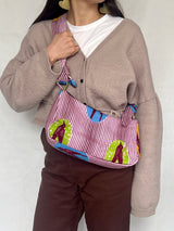 プティリボンバッグ - ツバメ・レッド&イエローグリーンブルー -