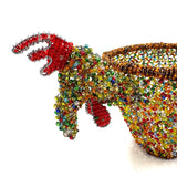 ニワトリ・ビーズ・バスケットS-カラフル-